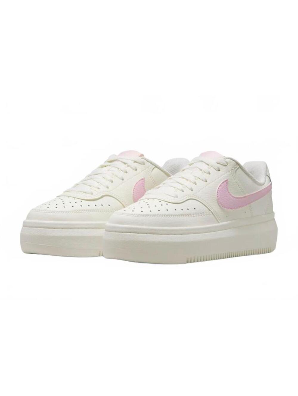 Nike Court Vision Alta Sail/Pink Foam Platform Lifestyle Sneakers size 9.5